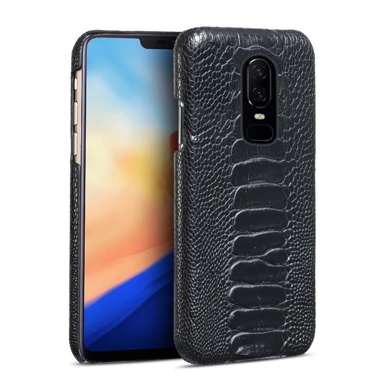 Чехол для телефона из натуральной кожи страуса Oneplus 5 5T 6T 7 7T 8 pro Роскошный чехол One