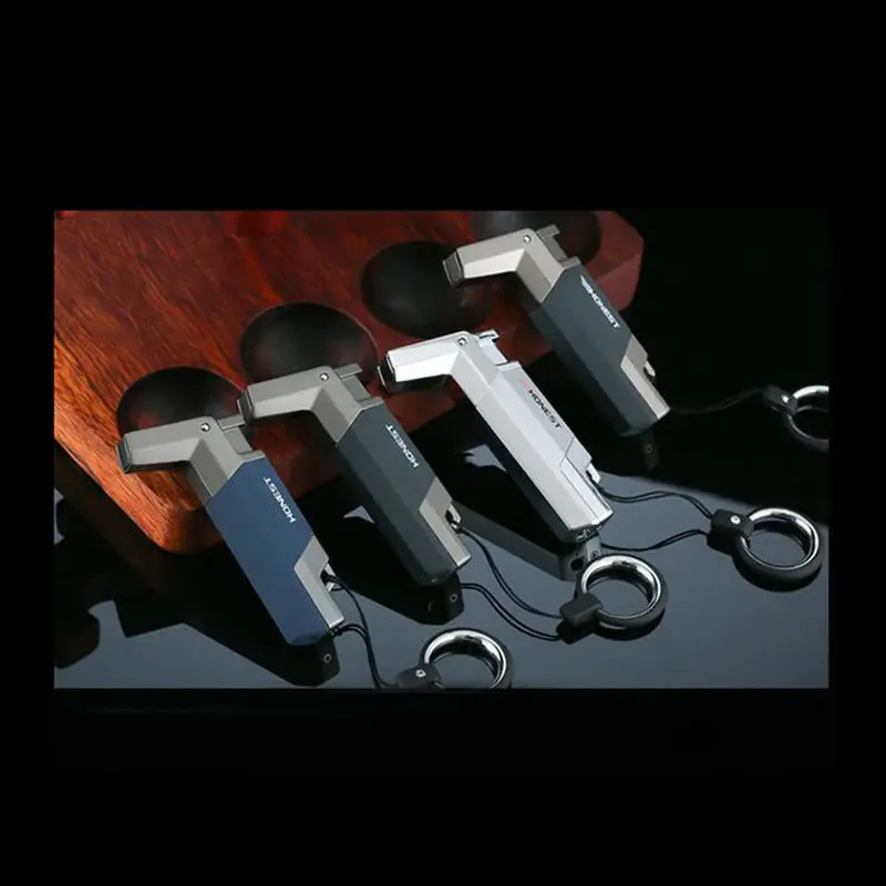 Бутановая Зажигалка для сигар брелок ключей ветрозащитная зажигалка газовая