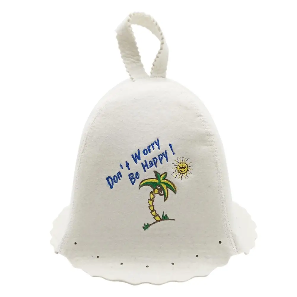 Шерстяная шапочка для сауны Кепки сауна шерстяной войлок фетровая шляпа