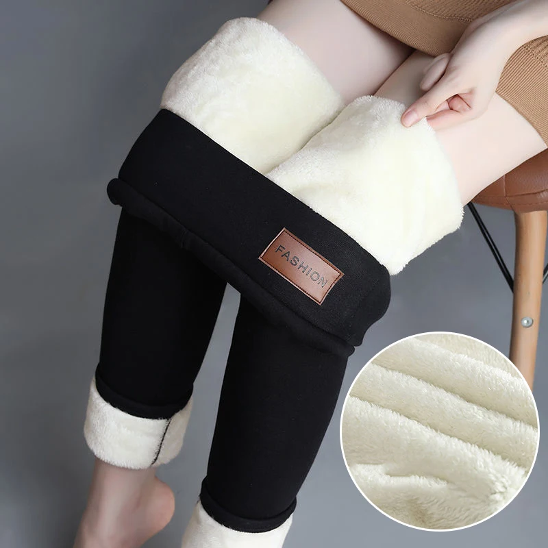 

Winter Warm Fleece Pantyhose High Waist Thick Lined Leggings Slim Stretchy Tights for Women Outdoor XRQ88