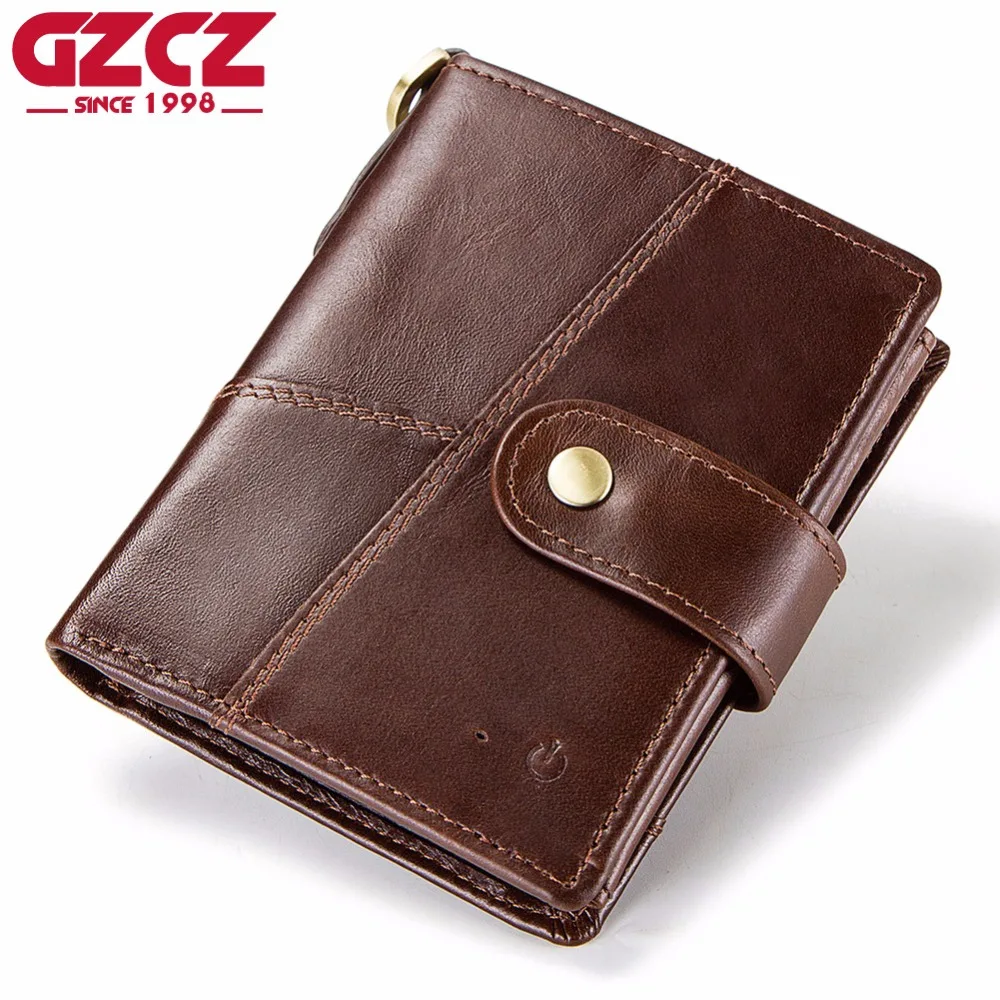 Новый мужской Умный кошелек из натуральной кожи маленький для монет соединенный