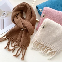 luxury brand soild cashmere women scarf winter warm shawl and wraps hijab store pashmina long female foulard head scarves
