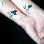 Водостойкая Временная тату-наклейка, покерная лопатка, сердце, алмазные тату-наклейки флэш-тату, искусственные татуировки для девочек и женщин