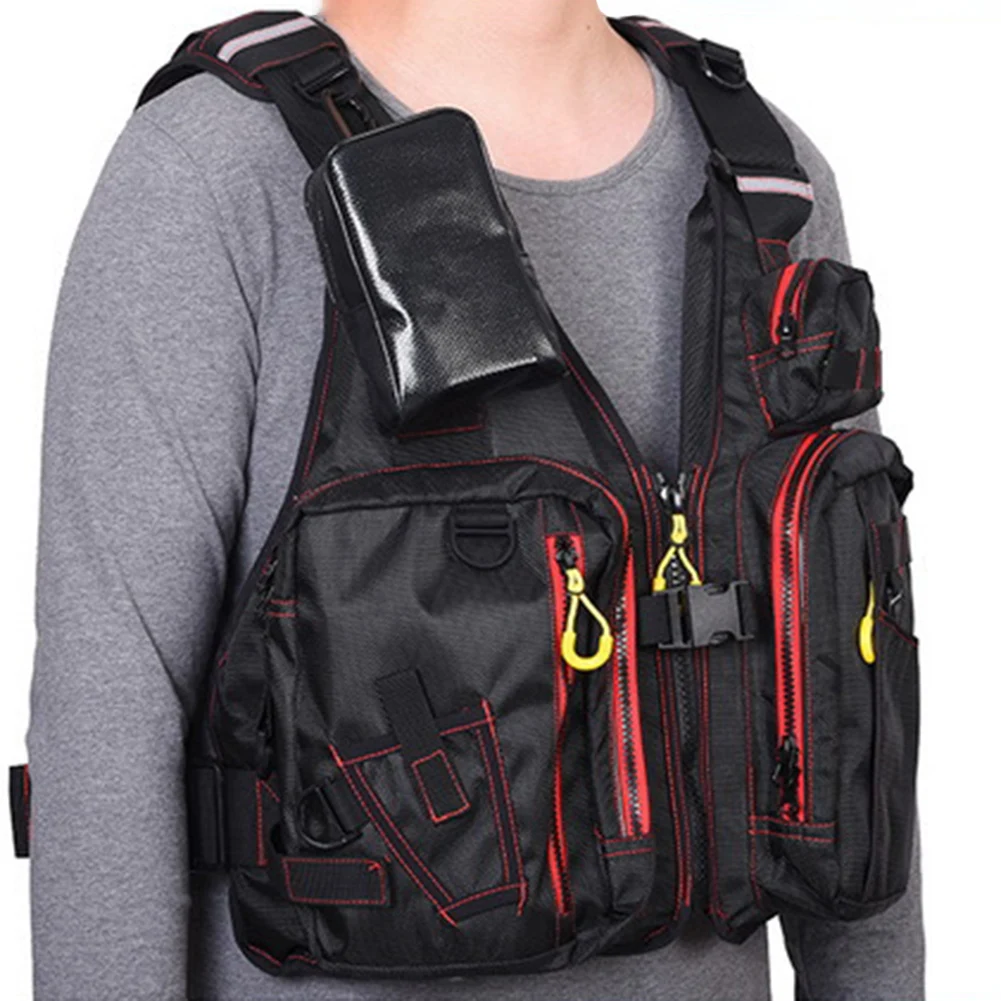 

Спасательный жилет для рыбалки на открытом воздухе спасательный жилет Рыболовная Снасть компрессионная устойчивость Регулируемый защитн...