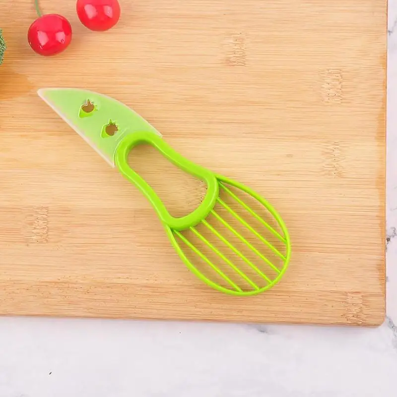 

3 In 1 Avocado Slicer Shea Corer Butter Fruit Peeler Kitchen Knife Gadgets Plastic Cutter Separator Kitchen Tools Vegetable E5V7