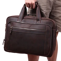 nesitu vintage thick genuine crazy horse leather office men briefcase 14 15 6 17 laptop messenger bags portfolio m6492