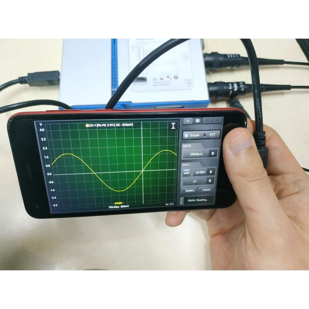 Портативный цифровой осциллограф 50MSa/s 482 с ПК Android 2 0 Виртуальная полоса