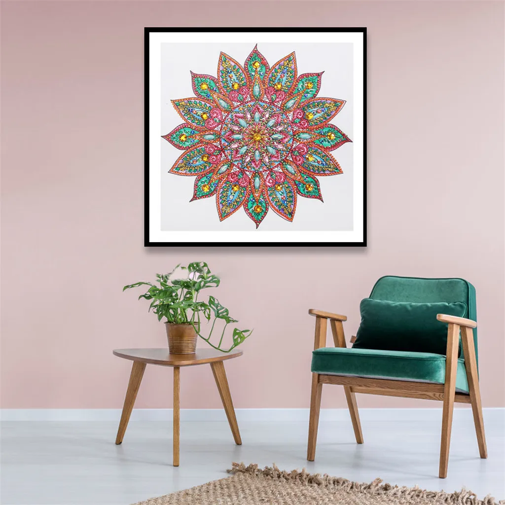 Алмазная картина в виде мандалы для домашнего декора картины сделай сам с