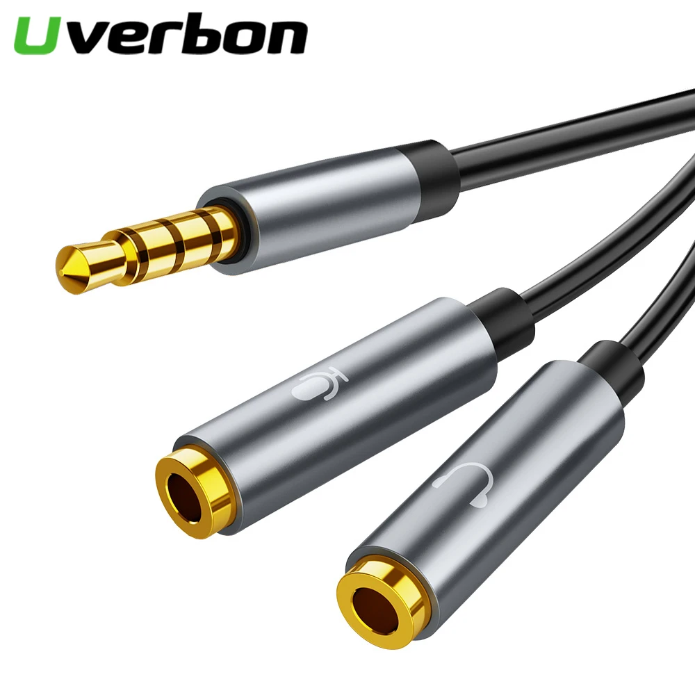 Аудио разветвитель Стерео Кабель с разъемом Jack 3 5 мм VGA 2 микрофонный Y для