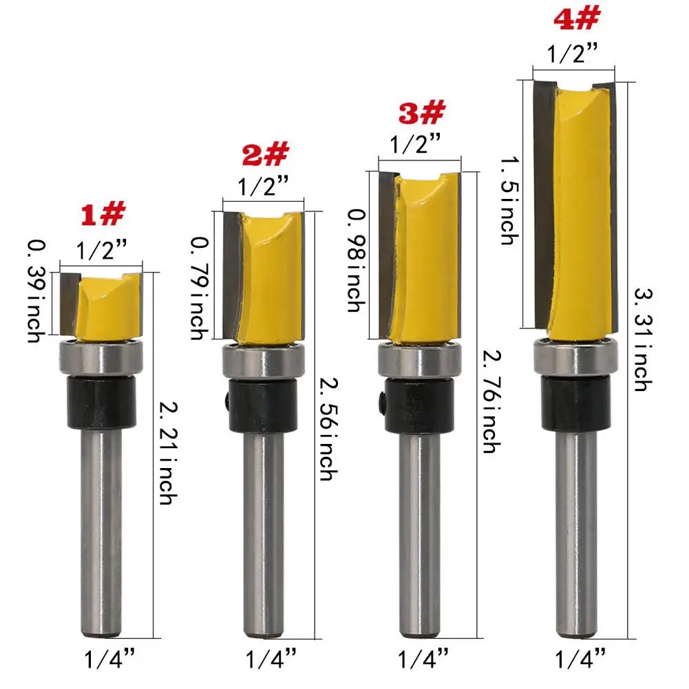 Деревообрабатывающий резак гравировальный станок нож для обрезки хвостовик 1/4