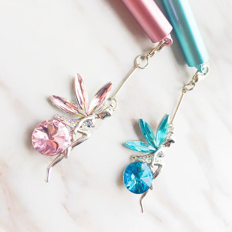 36 шт. креативная гелевая ручка с подвеской в виде ангельской девочки со стразами