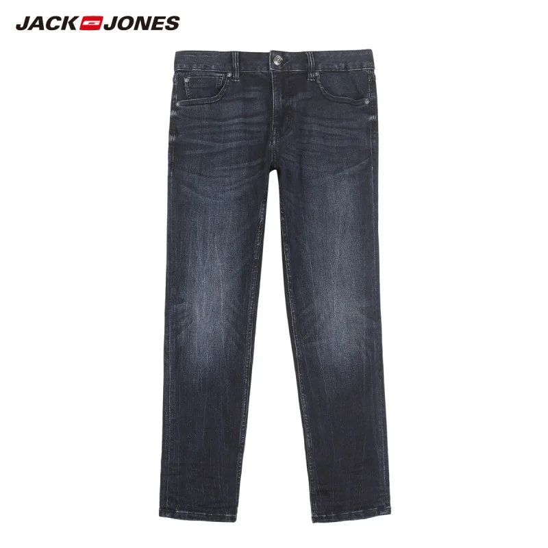 JackJones мужские повседневные Стрейчевые хлопковые прямые джинсы базовая мужская