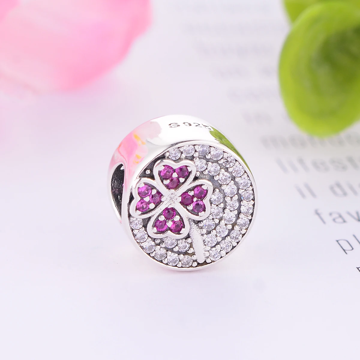 Fits Original brand Charms Bracelet DIY Jewelry Berloque 2019 Spring Authentic 925 Sterling Silver Flower Charm Beads With CZ | Украшения и