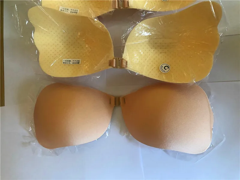 100/lot Women Self Adhesive Strapless Bandage Blackless Solid Bra Stick Gel Silicone Push Up women's underwear Invisible Bra