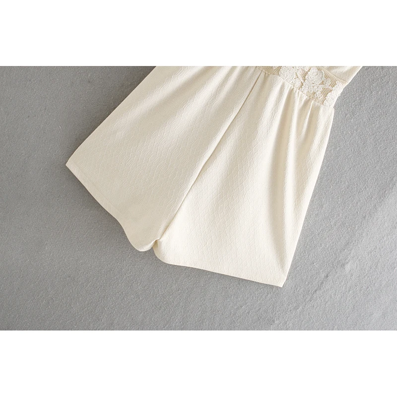 Женский кружевной комбинезон с V-образным вырезом | Женская одежда