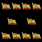 Позолоченный эмалированный значок на лацкан, 10 шт., Испания, флаг дружбы год, сувенирные подарки