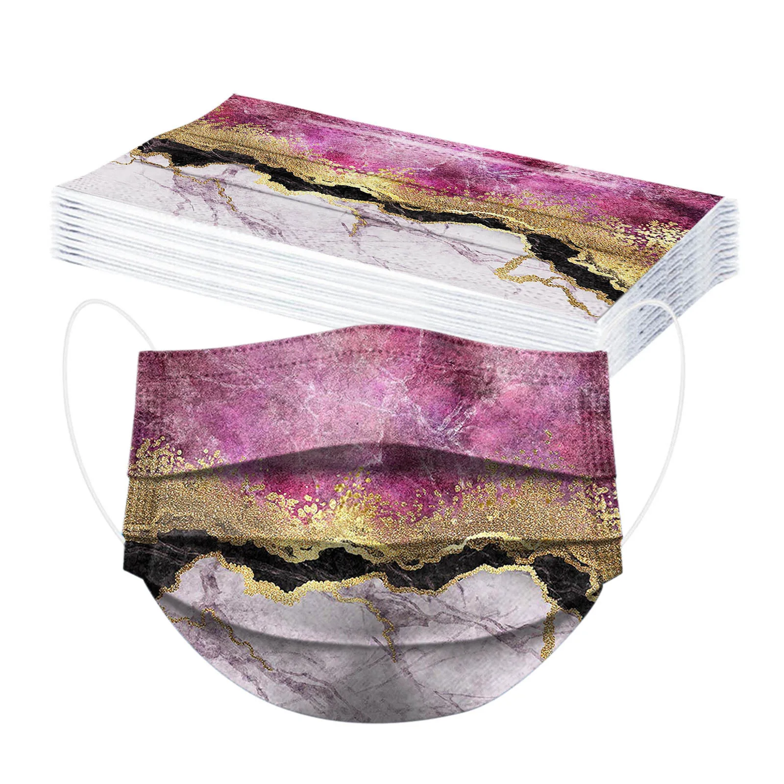 50 шт. одноразовых бриллиантов для взрослых earloop 3-слойная маска лица