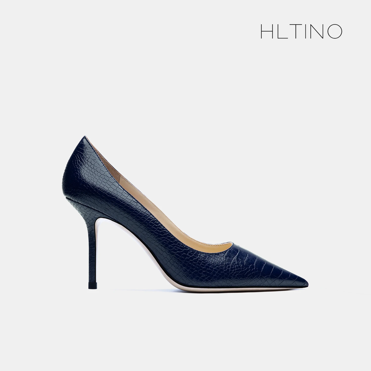 Топ Класс из натуральной кожи под змеиную кожу Туфли на высоком каблуке Женские