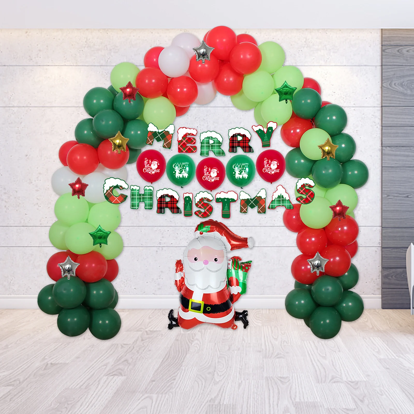 

Набор воздушных шаров для рождественской вечеринки, латексный набор с мультяшным Санта-Клаусом, оленем, снеговиком, украшение для рождеств...