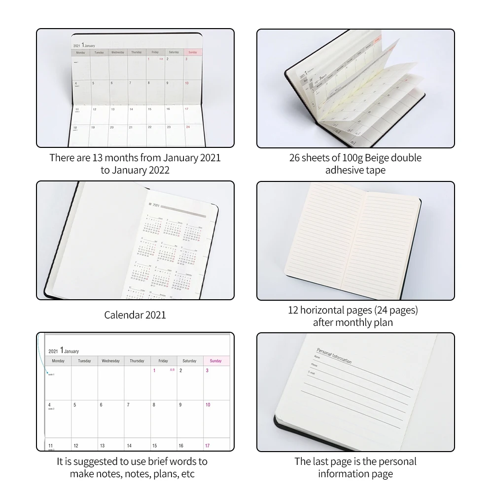 Блокнот 2021A6 планировщик журнал канцелярские принадлежности блокнот кудерно