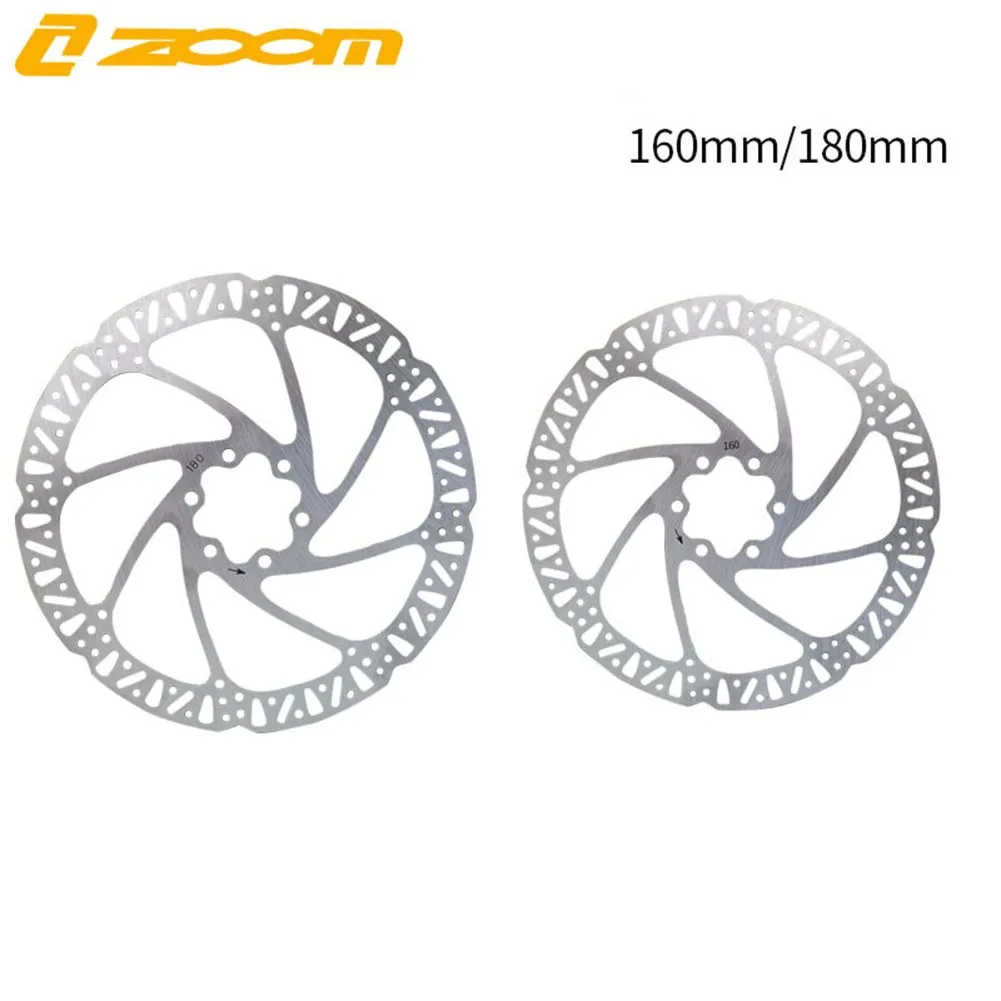 

ZOOM 160/180mm Mountain Bicycle Brake Disc Rotor Metal MTB Road Bike Hydreaulic Brake Floating Rotor With 6 Bolts Cycling Parts