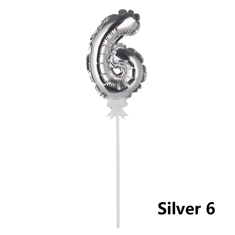 silver 6 1pc 1/3 шт цветные акриловые из метала золотого цвета номер торт Топпер Baby Shower Детские сувениры на день рождение подарки инструменты для украшения праздника вечерние поставки - Цвет: silver 6 1pc