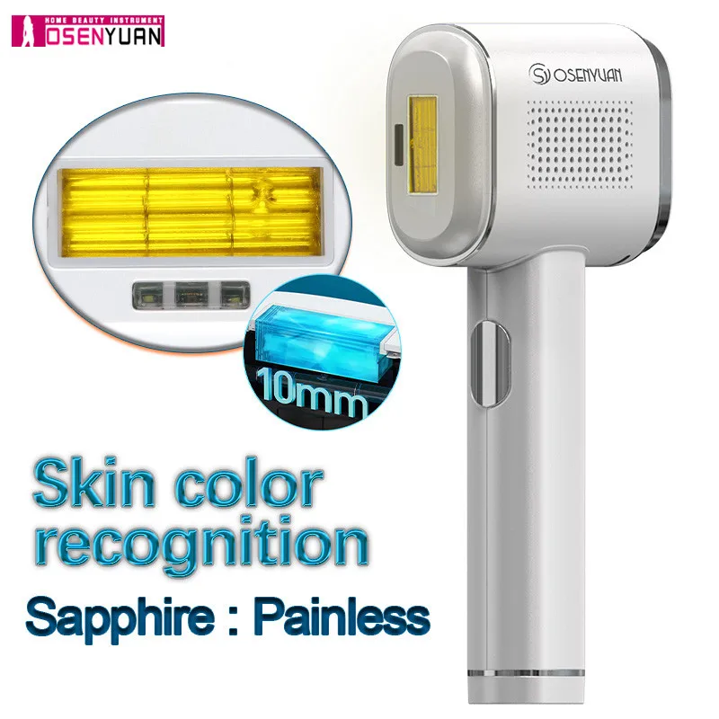 

Professional Sapphire Laser Hair Remover Device T023C Permanent IPL Ice Epilator Fully Intelligent Skin Detection Photoepilator
