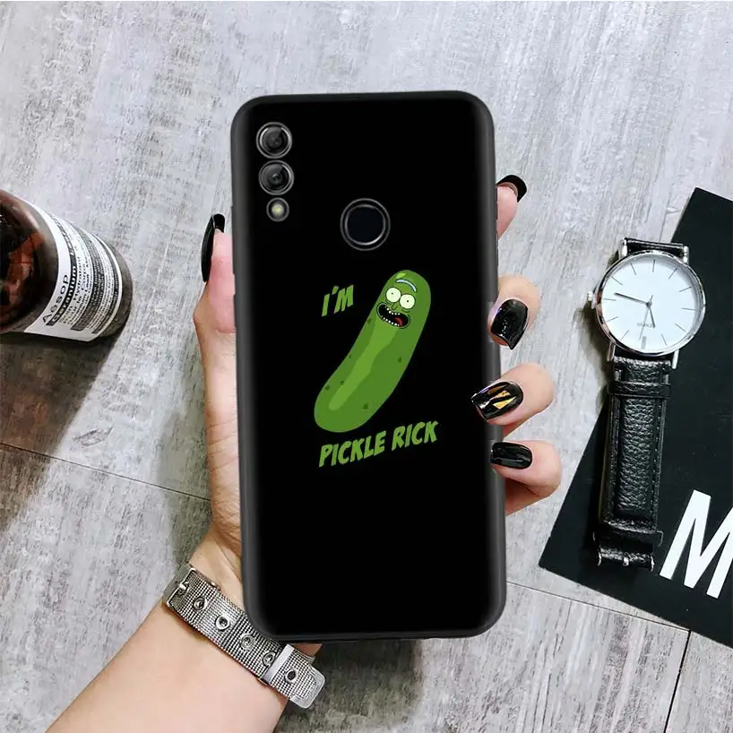 Рик и Морти рассольник черная крышка чехол для телефона для huawei Y9 Y5 Y6 Y7 Honor 10 9 Lite 9X8X8 S 8A фотоаппаратов моментальной печати 7S 7A 10i 20i V20 чехол