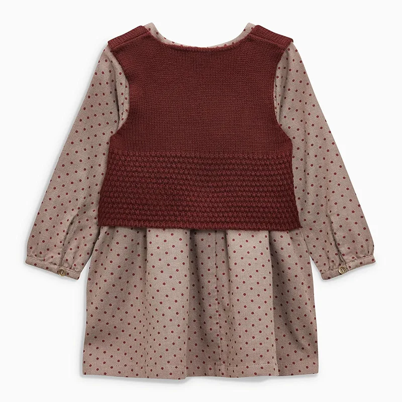 Little maven 2-7Years Осень Wave Point Платья Для Девочек Малышей Новорожденных Девочек Платье Дети Дети Топы Платье Осень Одежда