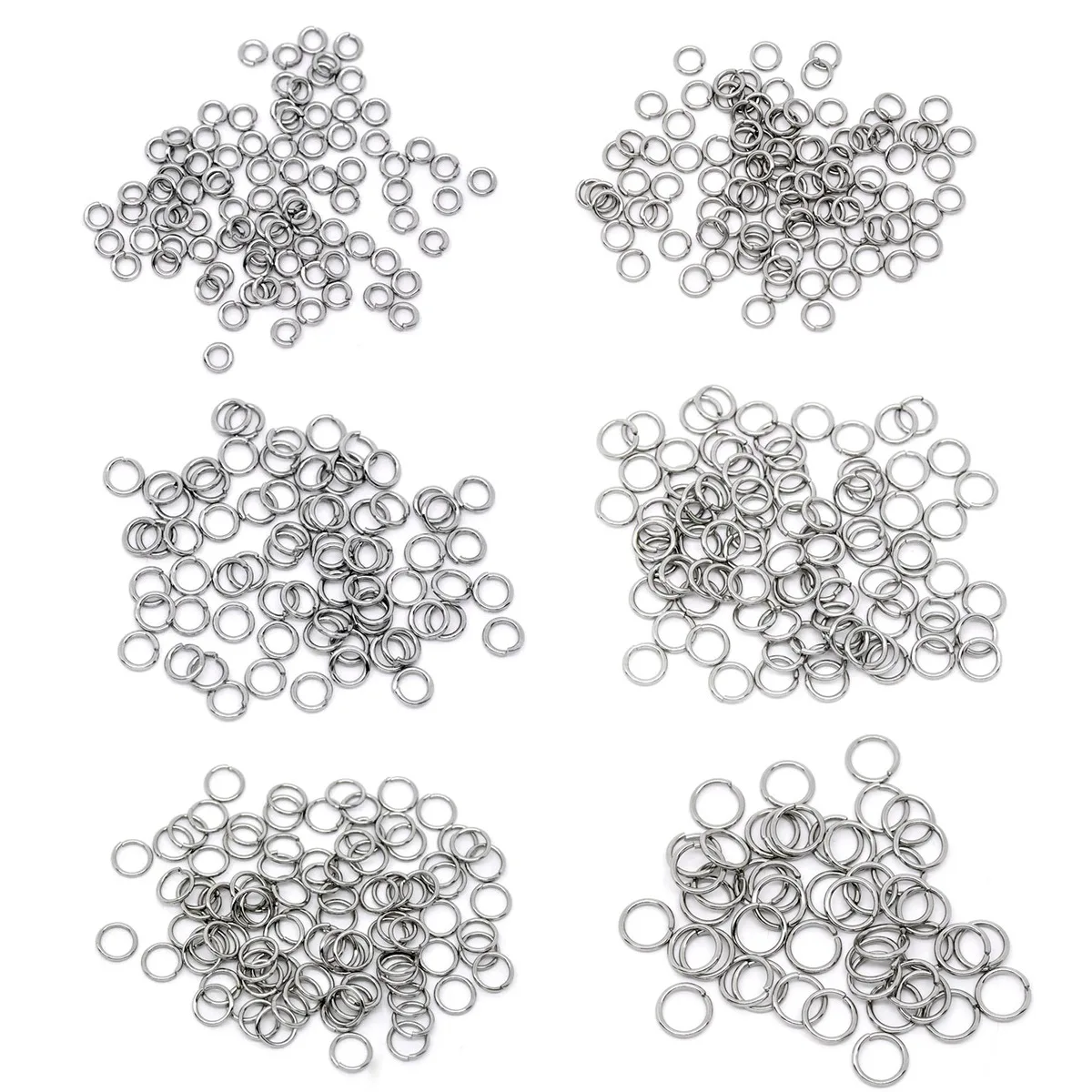 

Doreen Box Lovely 500PCs 8mm Dia Stainless Steel Open Jump Rings Findings for DIY Jewelry Making Jump ring Wholesale