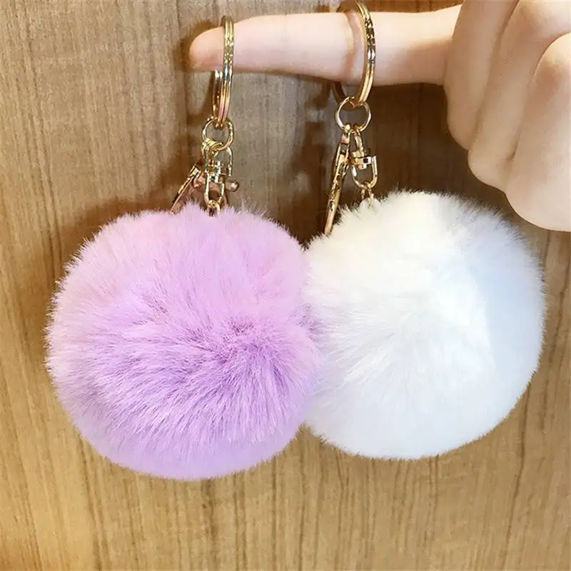

Trend Keyring Charm Faux Fluffy Soft HandBag Pendant Pompom Keychain