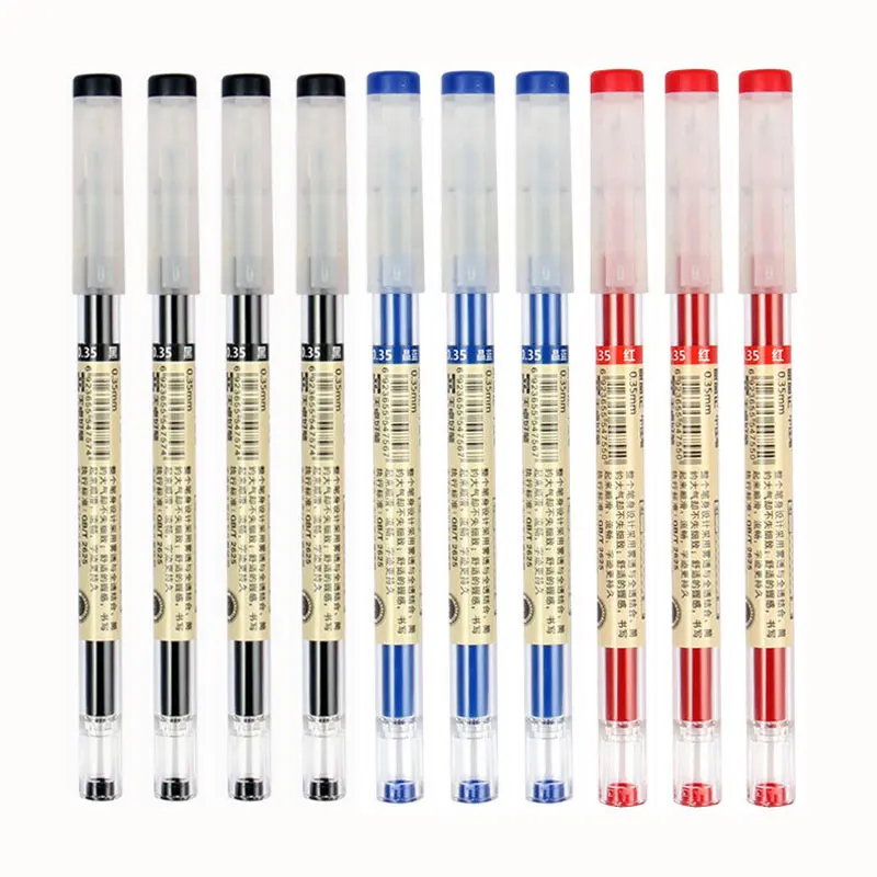 Гелевая ручка 0 35 мм черные/синие/красные чернила сменный прозрачный стержень для