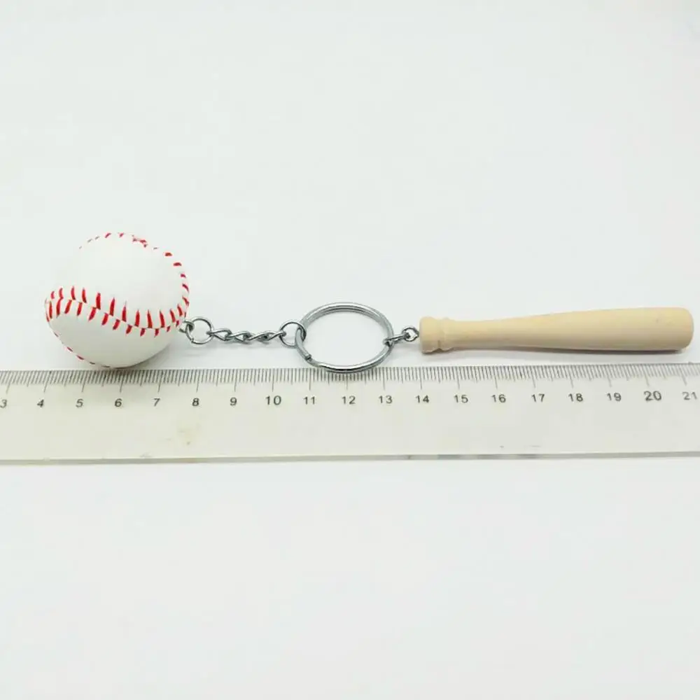 

5Pcs Creative Baseball Wooden Bat Keychain Bag Pendant Car Decor DIY Crafts Gift raquete beach tennis tennis accessories