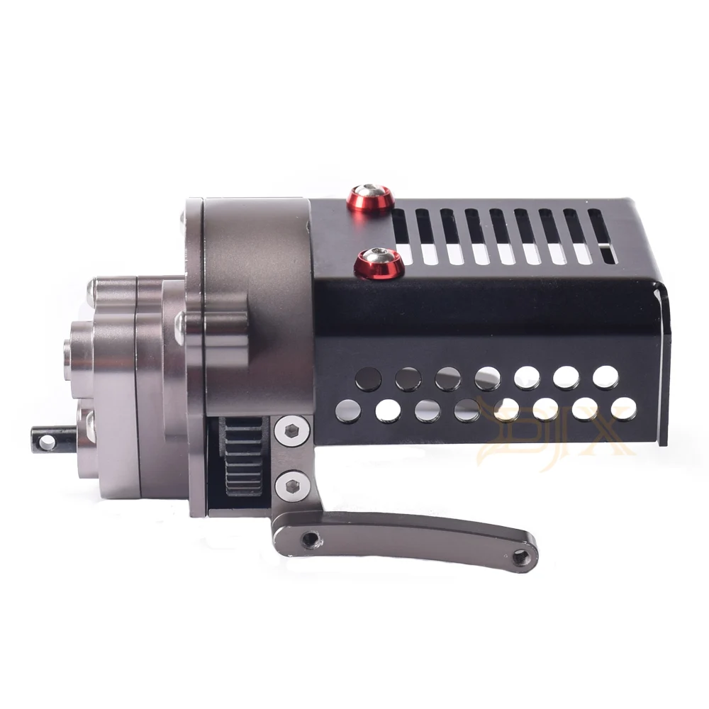 DJX CNC полный передний редуктор коробка передач с шестерней для осевого SCX10 1/10 RC Гусеничный автомобиль