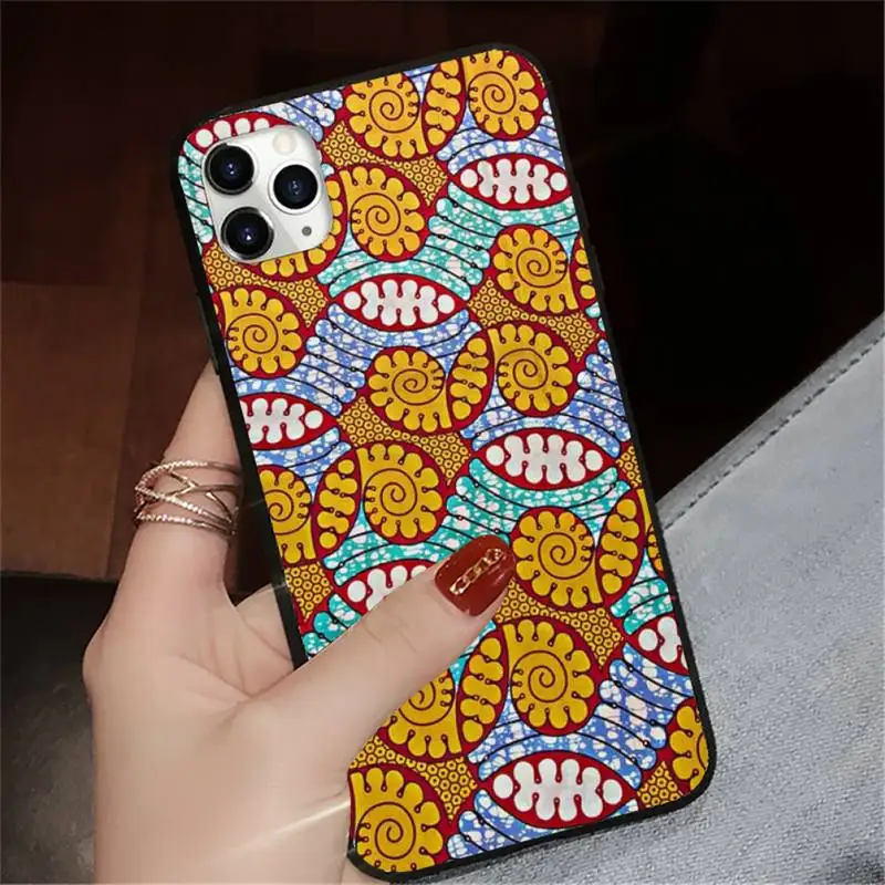 

African fabric pattern Phone Case for iPhone 11 12 mini pro XS MAX 8 7 6 6S Plus X 5S SE 2020 XR