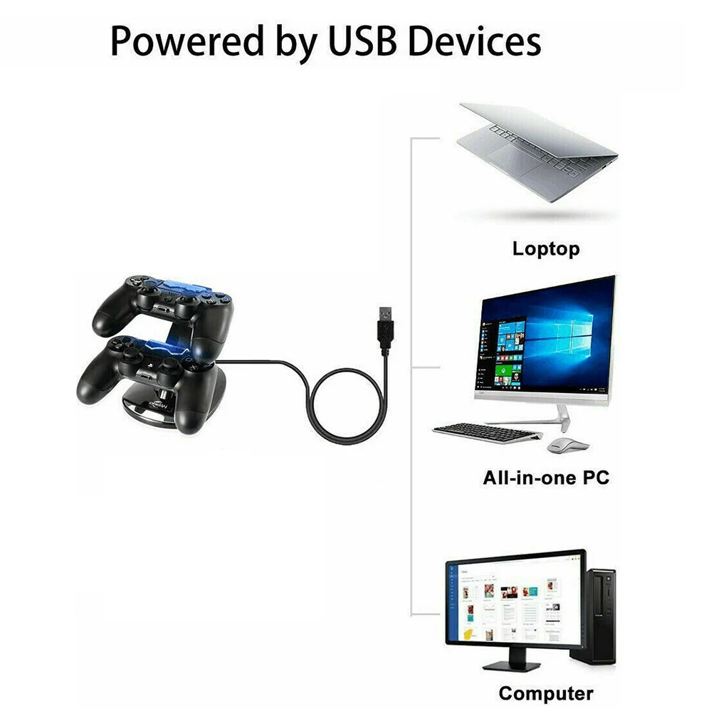 Держатель для зарядки геймпада с двумя usb портами игровой контроллер подставка