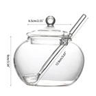 250 мл, Хрустальная зернистая чаша, кухонные наборы для хранения с крышкой и ложкой, банка для приправ для кухни, sucrier ball Tarro de HX5B