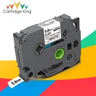 5,8 мм, HSe211, HSe 211, фотоэлектрическая термоусадочная трубка, черная на белом, совместимая с Brother P-touch, фотография, этикетка