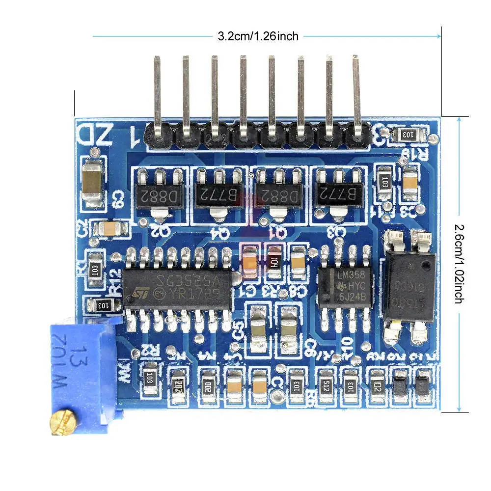 SG3525 LM358 плата драйвера преобразователя 12 V-24 V смеситель предусилитель приводной модуль с регулируемой частотой 1A