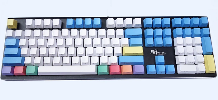 Side Print Мел клавишный колпачок от производителя профиль толстый pbt Keyset лазерный гравированный ANSI макет для переключатели Cherry MX механической клавиатуры - Цвет: Side Print