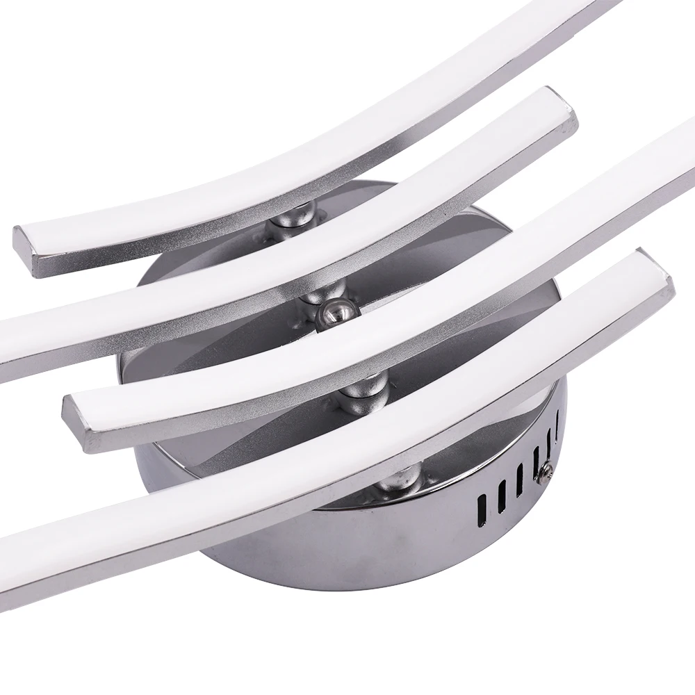 $14.44 2 3 4 Lights Bar LED Ceiling Light AC85-265V 24W 12W 18W Modern Curved Ceiling Lamp for Bar Restaurant Living Room Bedroom New