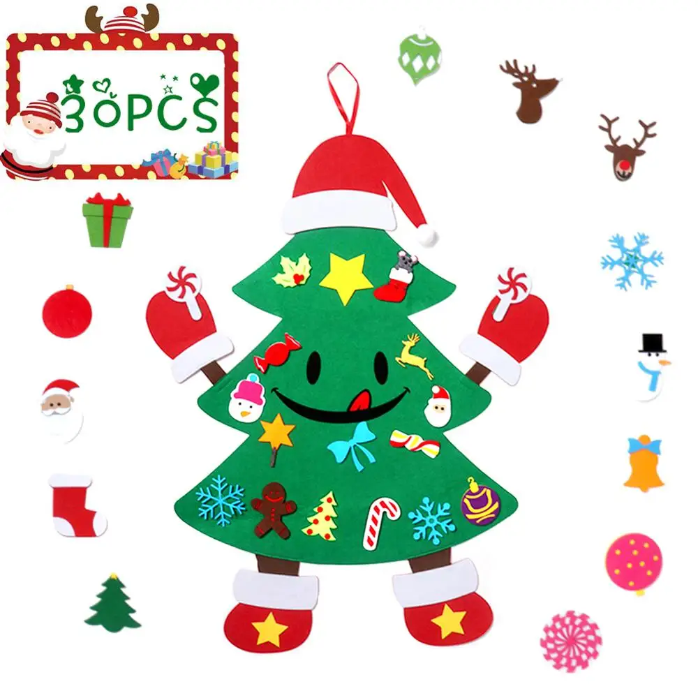Улыбка Войлок Рождественская елка игра DIY подарки на новый год детские игрушки