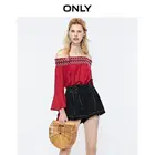 Шифоновая рубашка с длинным рукавом и вырезом лодочкой