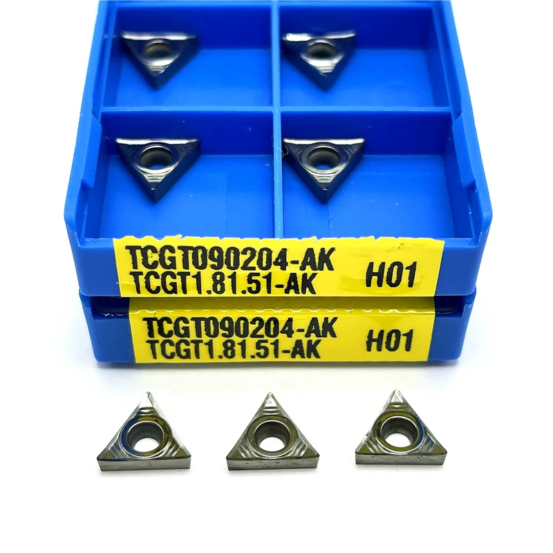 TCGT090208 AK H01 Алюминиевый Токарный инструмент режущий CNC токарная вставка TCGT 090208