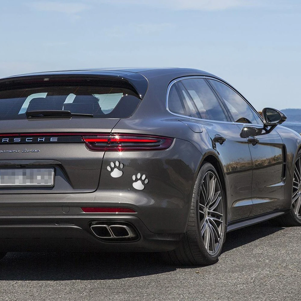 2 шт./компл. крутая наклейка на автомобиль Дизайн лапа 3D животное собака кошка