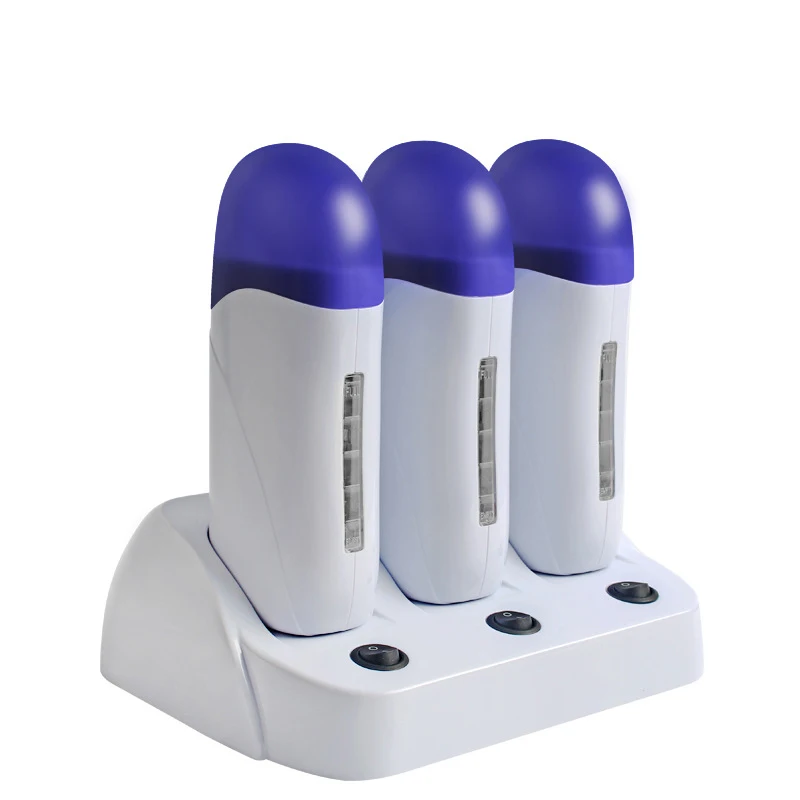 Triple EU plug Воск для депиляции, роликовый нагреватель, нагреватель воска, эпилятор, ручная машинка для удаления волос, салон красоты, Cera Maquina calentador de ce - Цвет: Triple EU plug