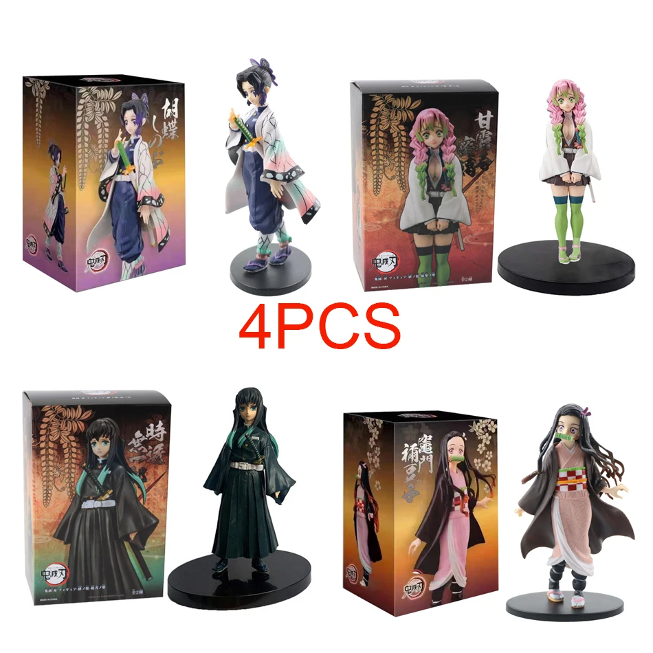 

Anime Figure 4pcs Kimetsu No Yaiba VIBRATION STARS Rengoku Kyoujurou Action Figure Demon Slayer Kochou Shinobu Figurine Toys