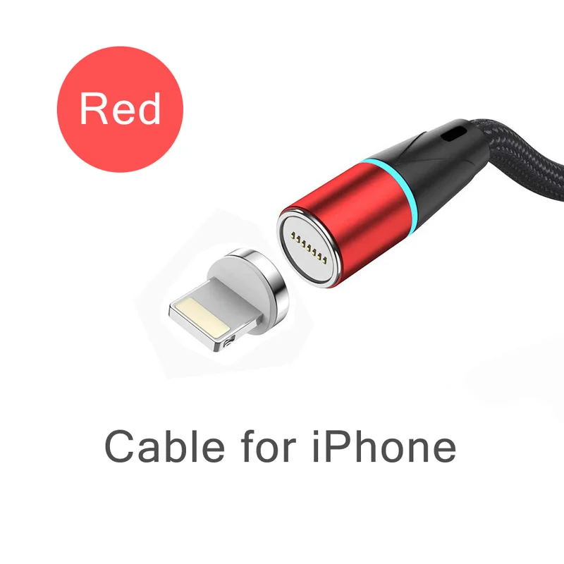 R cable for iPhone Магнитный адаптер CANDYEIC 12G с магнитной вилкой для Iphone, кабель для быстрой зарядки и передачи данных для Xiaomi Redmi Andriod, кабели для Micro type-C - Цвет: R cable for iPhone