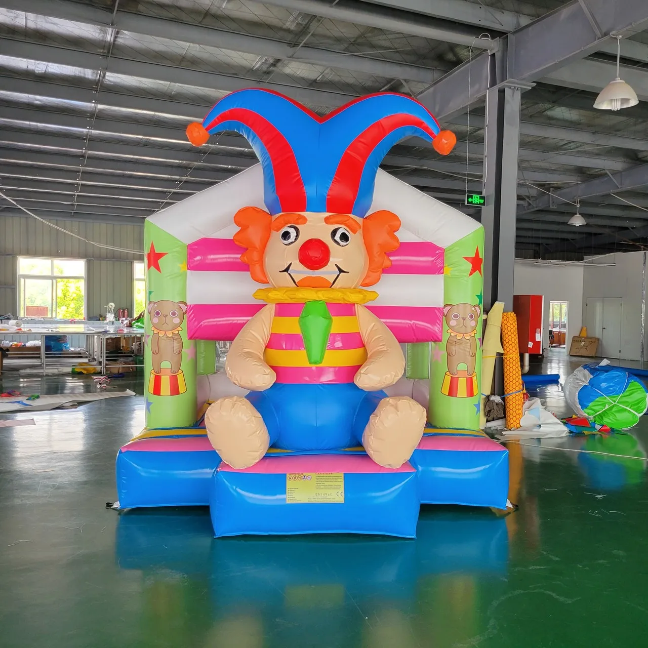 

Clown Inflatable Jumping Trampoline Mini Bounce Jumper House Castle for Kids