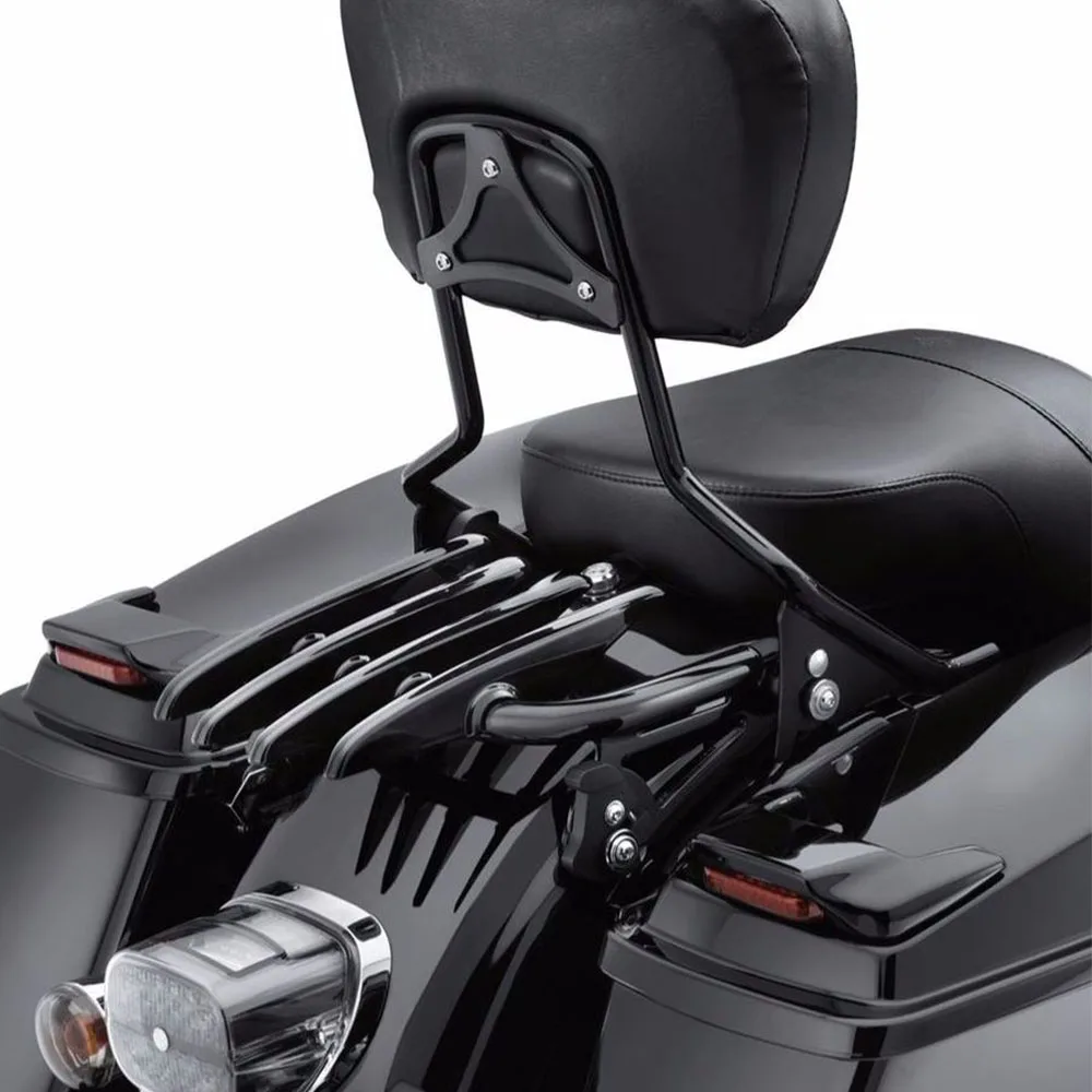 Регулируемая спинка Сисси Бар с стелс багажная стойка для Touring Road King Street скользящий Electra Glide FLHXSE 2009